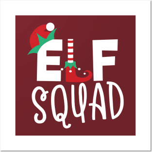 Cute funny elf squad Christmas Posters and Art